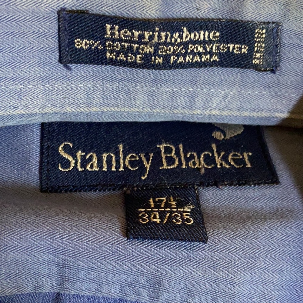 Stanley Blacker Classic Blue Button Down Shirt - image 4